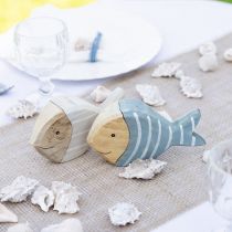 daiktų Medinis žuvies stalo dekoravimas žuvies stovas medis 15×8cm 2 vnt