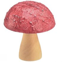 daiktų Mediniai grybai Dekoratyviniai grybai Stalo puošmena Rudens raudona Natūrali 5×6cm 9vnt