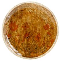 daiktų Medinės lėkštės Gėlės Butterfly Natural Pink Ø15cm 3vnt