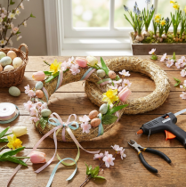 daiktų Šiaudinis vainikas kūrybingiems durų vainikams ir sezoninei dekoracijai 25/4 cm 2 vnt.