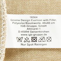 daiktų Dekoratyvinė pagalvėlė su gnome dekoratyvine pagalvėlė žalia smėlio spalvos 40×40cm