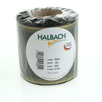 daiktų Vainiko juostelė muaro raštu tamsiai žalia 100 mm dekoratyvinė juostelė taftos juostelė