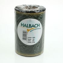 daiktų Muaro vainiko juostelė, 150 mm, tamsiai žalia su auksiniu perlų kraštu, taftos pynimas, 25 m ritinėlis dekoravimui ir dizainui