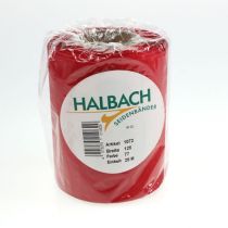 daiktų Raudona vainiko juostelė 125 mm x 25 m - Juosta laidotuvių floristikai, užrašams ir dekoravimui