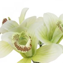 Dirbtinės orchidėjų dirbtinės gėlės vazoje balta/žalia 28cm