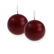 Rutulinės žvakės 60mm senos raudonos 16vnt