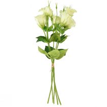 daiktų Dirbtinės gėlės Eustoma Lisianthus geltona žalia 52cm 5 vnt