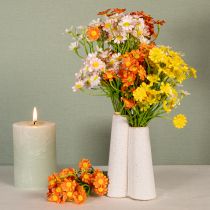 daiktų Dirbtinių ramunėlių gėlių puokštė atmosferinei sezoninei dekoracijai, 27 cm, 3 vnt.