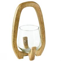 daiktų Žibinto medžio stiklo žibinto svetainės apdaila Ø12cm H20cm