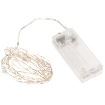 daiktų LED girlianda vidaus naudojimui, maitinama baterijomis, šiltai balta, 30 LED, 3 m, 6 vnt.