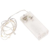 daiktų Baterijomis maitinamos lempučių girliandos, skirtos naudoti patalpose, šiltai balta, 10 LED, 1 m ilgio, 6 vnt.