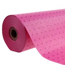 daiktų Rankogalių popierius 25cm 100m taškeliai rožinis