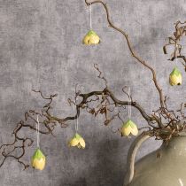 daiktų Metalinė pakabinama gėlė romantiškam vidaus ir lauko dekoravimui, 6 cm, 6 vnt.