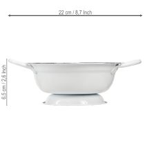 daiktų Metalinis dekoratyvinis dubuo, baltas ir juodas, Ø16,5 cm, aukštis 6,5 cm, 4 dalys