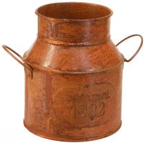 daiktų Pieno ąsotis dekoratyvinis rūdžių sodintuvas metalo apdaila Ø13cm H15,5cm