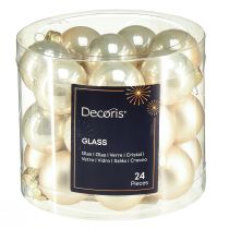 daiktų Mini eglutės rutuliai stikliniai perlų rutuliai Ø2,5cm 22 vnt