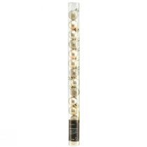 daiktų Mini eglutės kamuoliukai Pearl Golden plastikiniai Ø3cm 14 vnt