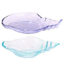 daiktų Lukšto lėkštė dekoratyvinis sraigių stiklinis dubuo mėlynas 19,5/21cm 2vnt