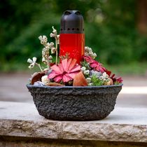 daiktų Oasis Black Biolit Augalinis dubuo Gėlių dubuo Juodas Ø26cm