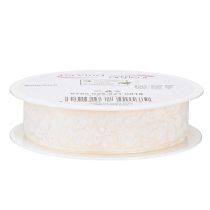 daiktų Organzos kaspinas gėlių dovanų juostelės kremas 25mm 18m