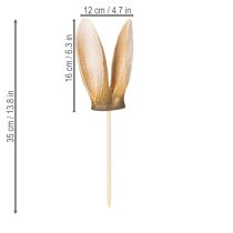 daiktų Velykinės dekoracijos, zuikio ausys, nostalgiški sodo kuolai sodo pagražinimui per Velykas, 35 cm, 2 vnt.