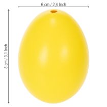 daiktų Velykinių kiaušinių dekoracija, tikri žąsų kiaušiniai pavasariškam kambario dekorui, 8 cm, 10 vnt.
