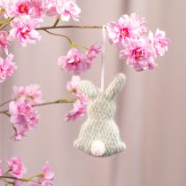 daiktų Velykinis zuikutis pakabinimui, miela pavasarinė dekoracija patalpoms, 13 cm, 3 vnt.