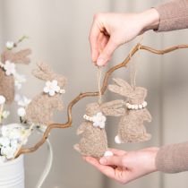 daiktų Velykų zuikučio pakabinama dekoracija, idealus dekoratyvinis aksesuaras langų dekoravimui, 14 cm, 8 dalys