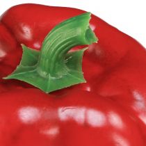 daiktų Paprikos puošmena raudona žalia dirbtinė tinklelis Ø8cm H11,5cm 4 vnt