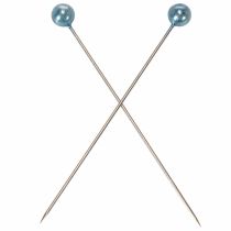 daiktų Turkio spalvos perlinės galvutės smeigtukai, Ø6 mm, 65 mm