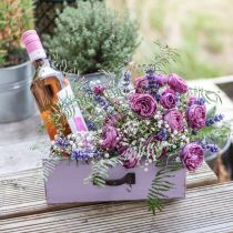 daiktų Sodinamosios dekoratyvinis stalčius Shabby Chic Wood Purple 25×13×8cm