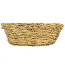 daiktų Apvalus vazonas, natūralios vynmedžio puošmena, Ø35cm, aukštis 12cm