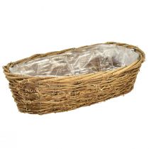 daiktų Augalų dubuo natūralaus vynmedžio gėlių dubuo ovalus 40x19x11,5cm