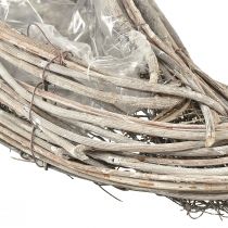 daiktų Augalinis dubuo banginis rotangas naturalus baltas 40x14x6cm 2vnt