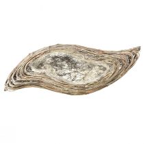 daiktų Augalų valtis augalas banginis rotangas natūralus baltas 45x16cm