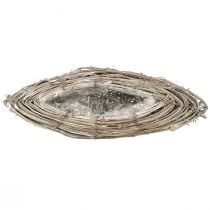 daiktų Rotango vynmedžio vazonai, natūraliai balti, 40x13 cm, 2 vnt. - kaimo namų dekoro augalai