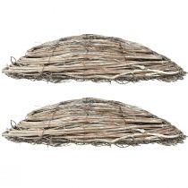 daiktų Rotango vynmedžio vazonai, natūraliai balti, 40x13 cm, 2 vnt. - kaimo namų dekoro augalai