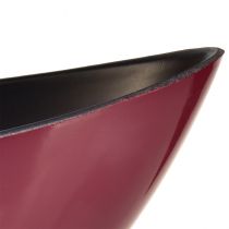 daiktų Modernus pusmėnulio dubuo tamsiai raudonas iš plastiko 39 cm - universalus dekoravimui - 2 vnt