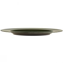 daiktų Elegantiška tamsiai žalia plastikinė lėkštė 28 cm 4vnt