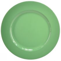 daiktų Tvirta žalia plastikinė lėkštė – 28 cm, puikiai tinka kasdieniam dekoravimui ir lauko veiklai – 4 vnt.