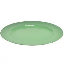 daiktų Tvirta žalia plastikinė lėkštė – 28 cm, puikiai tinka kasdieniam dekoravimui ir lauko veiklai – 4 vnt.