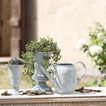 daiktų Taurės vaza Chalice Design Antique White Blue Ø16.5cm H24cm