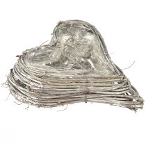 daiktų Rotango širdis augalas širdis rotango vynmedžiai natūralūs balti 20x24cm