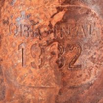 daiktų Surūdijęs dekoratyvinis laistytuvas, mini augalų vazonas, metalinis, Ø10cm, aukštis9cm