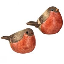 daiktų Keraminės Robino figūrėlės – raudoni ir natūralūs tonai, 5,4 cm – puikiai tinka sodui ir namams – 4 vnt.
