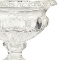 daiktų Klasikinis stiklinis dubuo su vintažinio dizaino pagrindu – Skaidrus, Ø13cm x 11 cm – Universalus naudojimas trofėjų dekoravimui