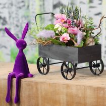 daiktų Ratuko dekoratyvinė metalinė augalų dėžė antracitas L37cm