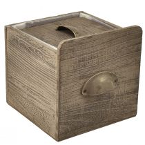 daiktų Medinis stalčių komplektas su rankena, rudas šluostytas - kaimiškas laikiklis, įvairių dydžių rinkinys, 4 vnt