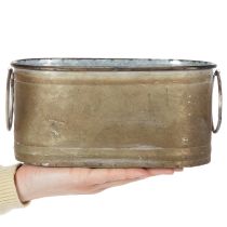 daiktų Metalinių augalų vazonų ir vonelių rinkinys, vintažinio retro stiliaus, ilgis 22,5 cm / 27 cm / 31 cm