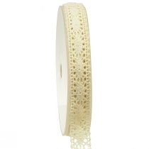daiktų Nėrinių juostelė kreminė nėrimo juostelė papuošalų juostelė W18mm L20m